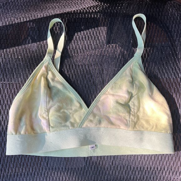 Free People RicherPoorer Classic Bralette, Green Storm - Picture 4 of 5